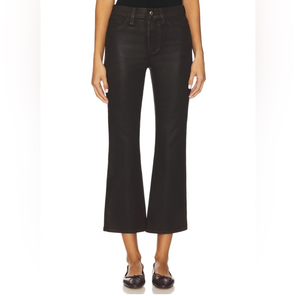 PISTOLA LENNON HIGH RISE CROP BOOT PANT - COATED MOCHA